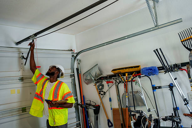 Professional Garage Door Panel Replacement technician working in Melrose, MN